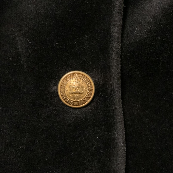 Classic black velour blazer jacket - Picture 5 of 5